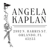 Custom Fashion Girl Monogram Address Stamp