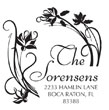 Custom Floral Monogram Address Stamp