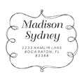 Custom Scroll Monogram Address Stamp