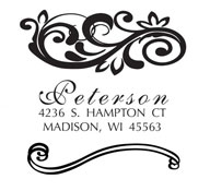 Custom Scrolls Monogram Address Stamp