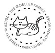 Custom Cat Design Monogram Address Stamp