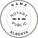 Alberta Canada Notary Embossing Seal
Notary Public