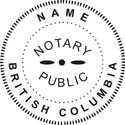 British Columbia Notary Embosser
Public Notary Seal