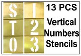 Brass 13 Piece Vertical Composition Number Set