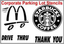 Corporate Logo Parking Lot Stencils