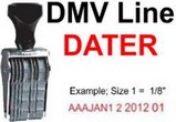 DMV and CoDater Line Dater Stamps