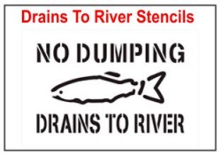 Drains to River Stencil Sets, Qty. 1, 10 and 50 Pack