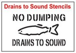 Drains to Sound Stencil Sets, Qty. 1, 10 and 50 Pack