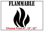 Flammable Safety Symbol Stencil
