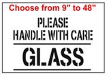 Please handle with care, GLASS Stencils