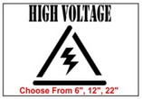 High Voltage Safety Symbol Stencil