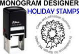 Christmas and Holiday Monogram Stamps