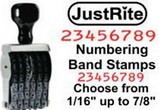 Justrite Numbering Band Stamps