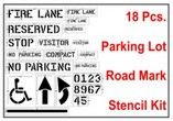 Parking Lot Stencil Kit - 18 Pcs.