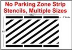 No Parking Line Strip Stencils