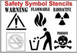 Safety Symbols Stencils