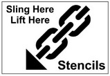 Sling Here - Lift Here Stencils