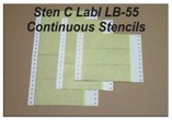 STEN C LABL LB-55 Continuous Stencils