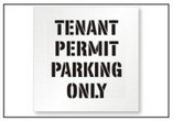 Tenant Permit Parking Stencils