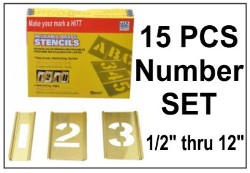 Brass 15 Piece Single Number Set