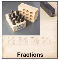 Fraction Steel Stamps