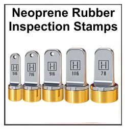 Neoprene Inspection Stamps