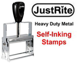 Justrite PL Heavy Duty Self-Inking Stamps