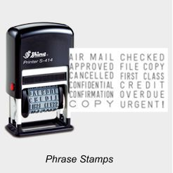 Shiny Printer Phrase Stamps