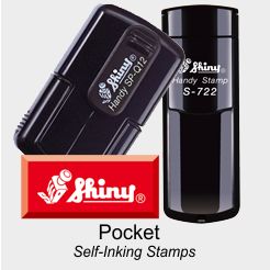 Shiny Self-Inking Pocket Stamps