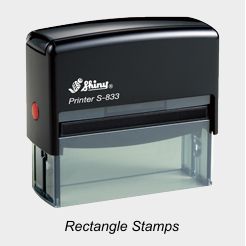 Shiny Printer Rectangle Stamps