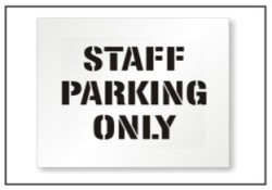 Staff Parking Stencils