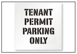 Tenant Permit Parking Stencils