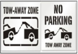Tow Away Zone Stencils