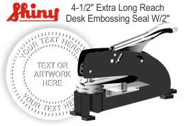 Extra Long Reach Embossing Seal
Shiny EZ-ELR Extra Long Reach Desk Embossing