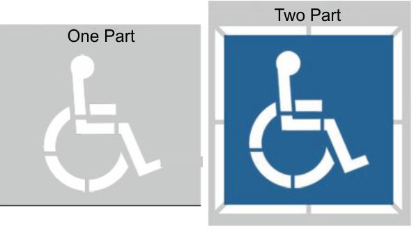 Handicap Stencil 2 part