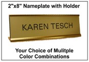 2"x8" Nameplate with Standard Holder