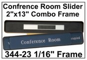 Conference Room Signs
Sliding Office Door Signs
344-23, 2"x13" Sliding Office Door Signs