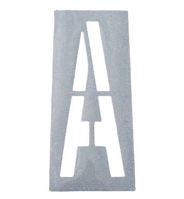 ABS 1/16" Thick Plastic Stencil Set, 48 in. 12 Characters.