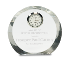 4-1/2" Round Premier Crystal Clock