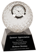 5" Golf Ball Premier Crystal Clock