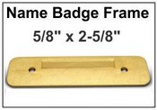 Bright Rose Gold Aluminum Badge Frame 1-7/16" x 2-3/4"