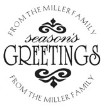 Custom Season Greetings Monogram Address Stamp