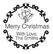 Merry Christmas With Love Monogram Stamp