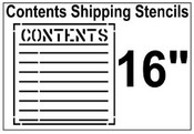 Contents Shipping Stencil