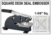 1-5/8" Square Emossing Seal
EH Shiny Square Embossing Seal