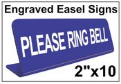 2" x 10" Engraved Easel Tabletop Sign