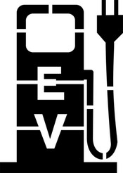 EV Electric Vehicle Charging Station Stencil