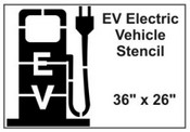 EV Electric Vehicle Charging Station Stencil