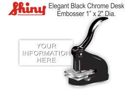 Elegant Black Chrome Desk Embosser
Elegant Desk Embosser - Black