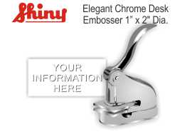 Elegant Chrome Embosser 
Elegant Desk Embosser - Chrome